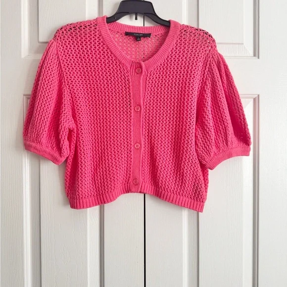 New TOCCIN Hot Pink Knit Sweater. Size: L - Picture 2 of 11